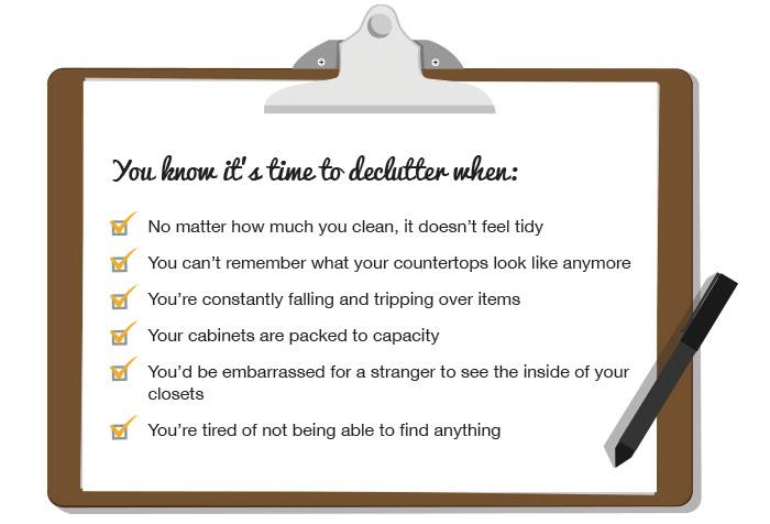 you know it's time to declutter when...