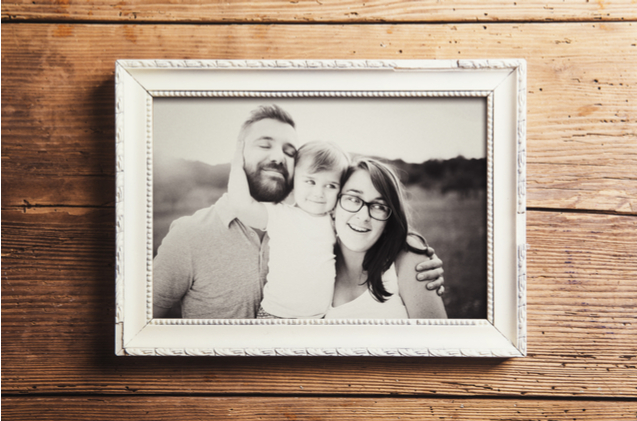 Budget-friendly and thoughtful, a framed family portrait is ideally suited as a Mother's Day present.